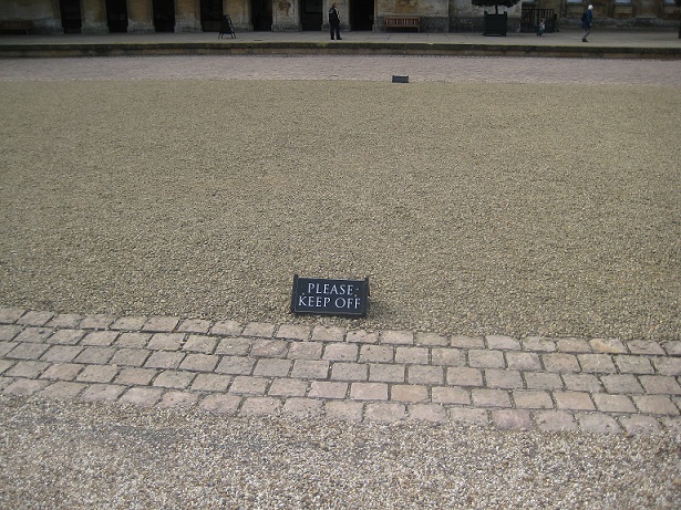 keep off the gravel