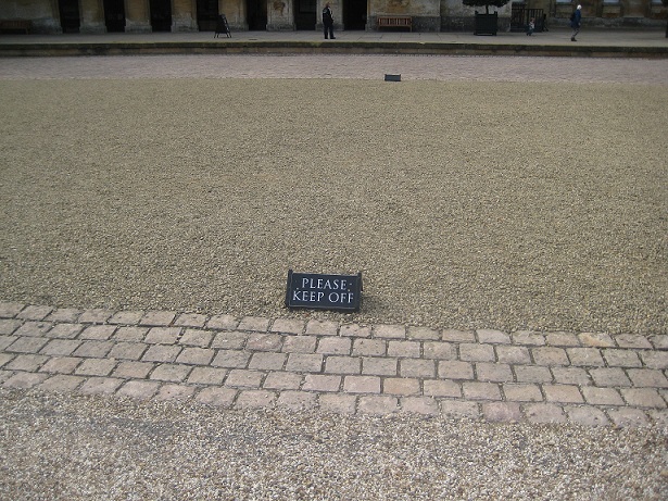 gravel keep off the gravel